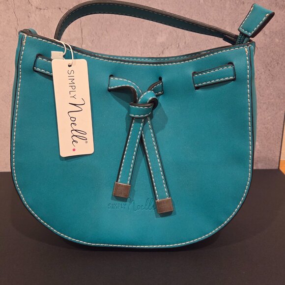 Simply Noelle All Tied Up Teal Crossbody Bag - Picture 3 of 5